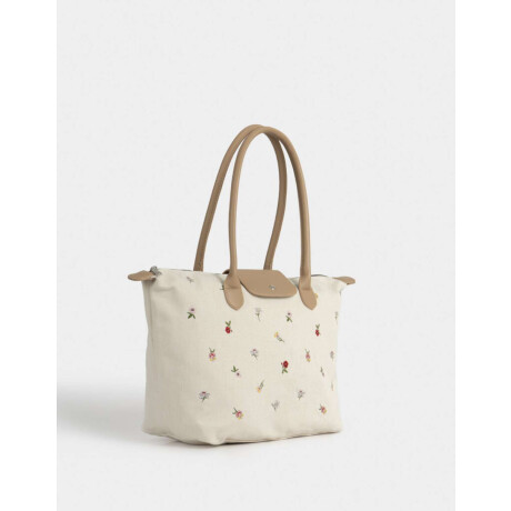 Cartera Shopper Canvas Estampado Flores