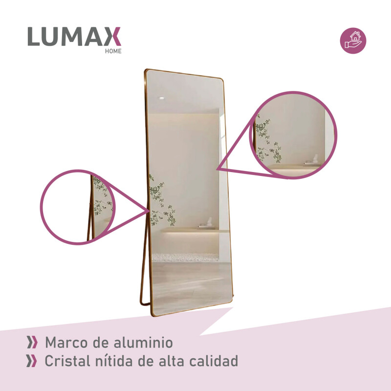Espejo de pie o pared Glamour Lumax 170x65 cm living dormitorio Marrón