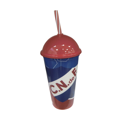 Vaso Plástico Milkshake con Pajita Nacional Diseño Surtidos 500 ml U
