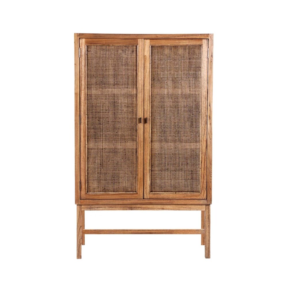 APARADOR/CRISTALERO MADERA NATURAL-BEIGE MINDI