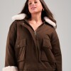 Campera dama c/piel slowly Brown