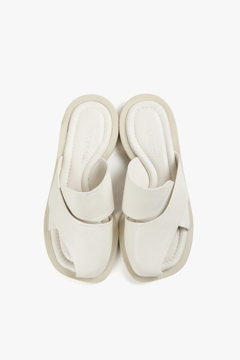 SANDALIA TOE SLIDE Blanco