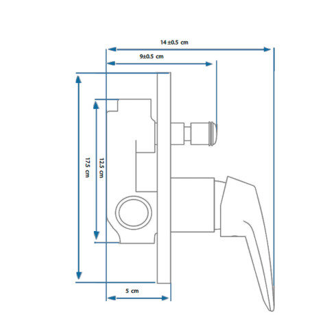 Griferia De Ducha De Empotrar Linea Arona Aqualia Monocomando Cromo CROMO