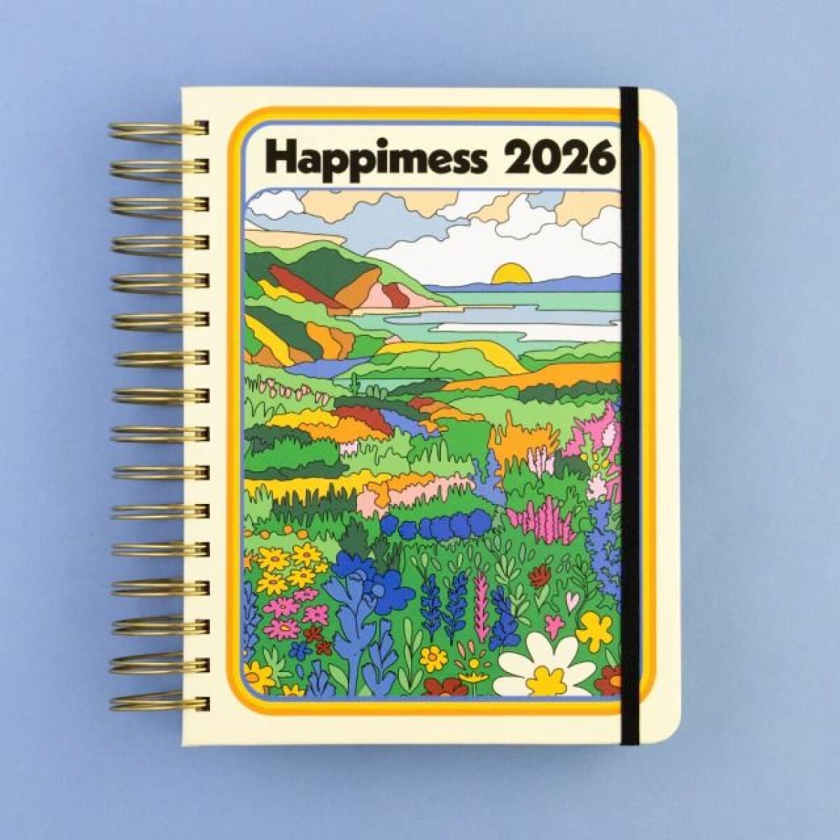 AGENDA MONOBLOCK HAPPIMESS A5 DIARIA ANILLADA 2026 - MI SUEÑOS ME NECESITAN 