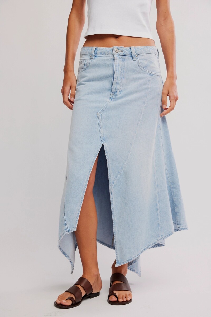 FALDA MAXI AQUARIUS Celeste