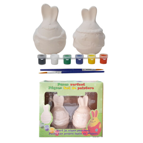 Kit artístico para colorear conejos de cerámica Kit Artístico Para Colorear Conejos De Cerámica