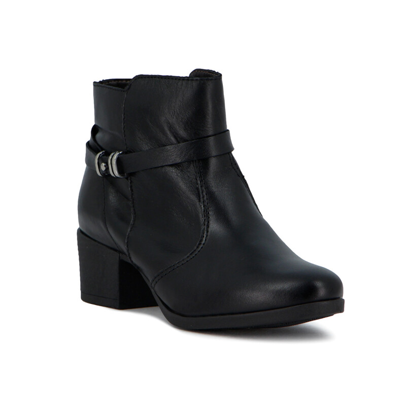 Botas De Cuero Mujer Country Con Hebilla Negro