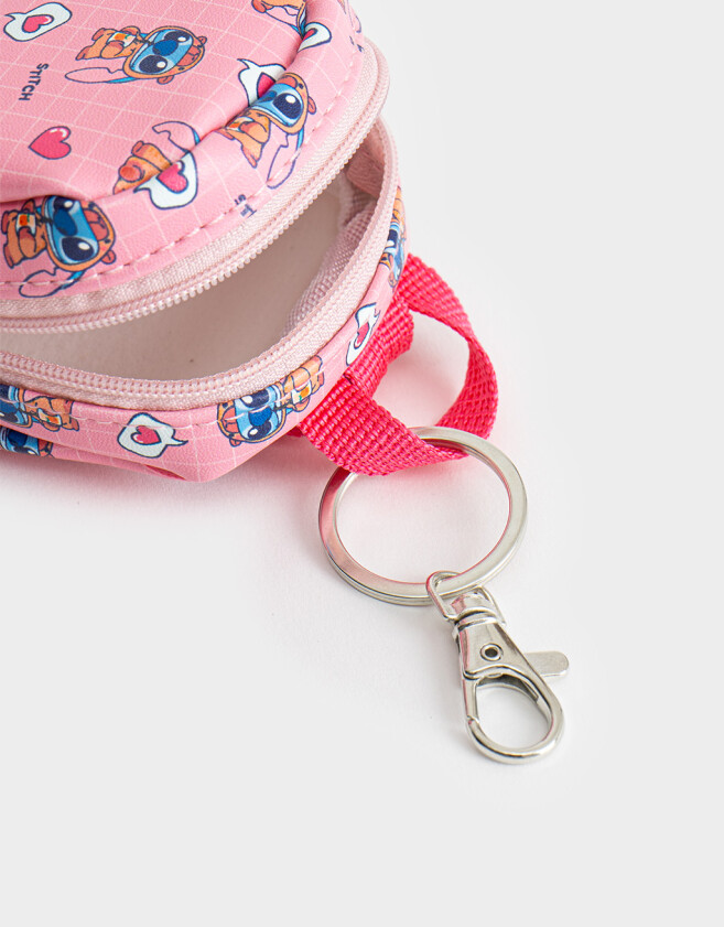 Llavero Llavero & Charm Mochilita "stitch Capybara" - Rosa Claro
