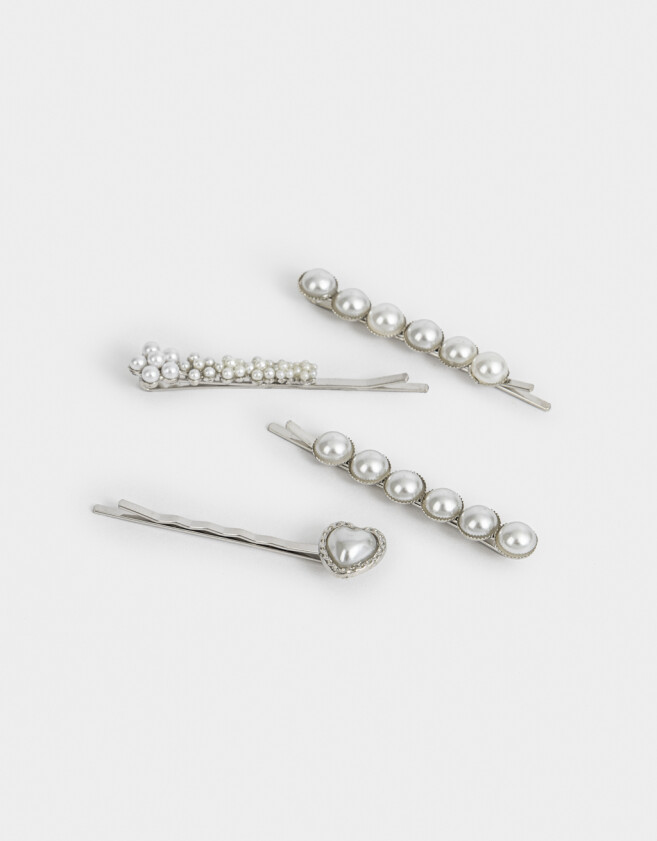 Horquillas Set Con perlas Set De Horquillas Con Perlas - Combinacion Bicolor
