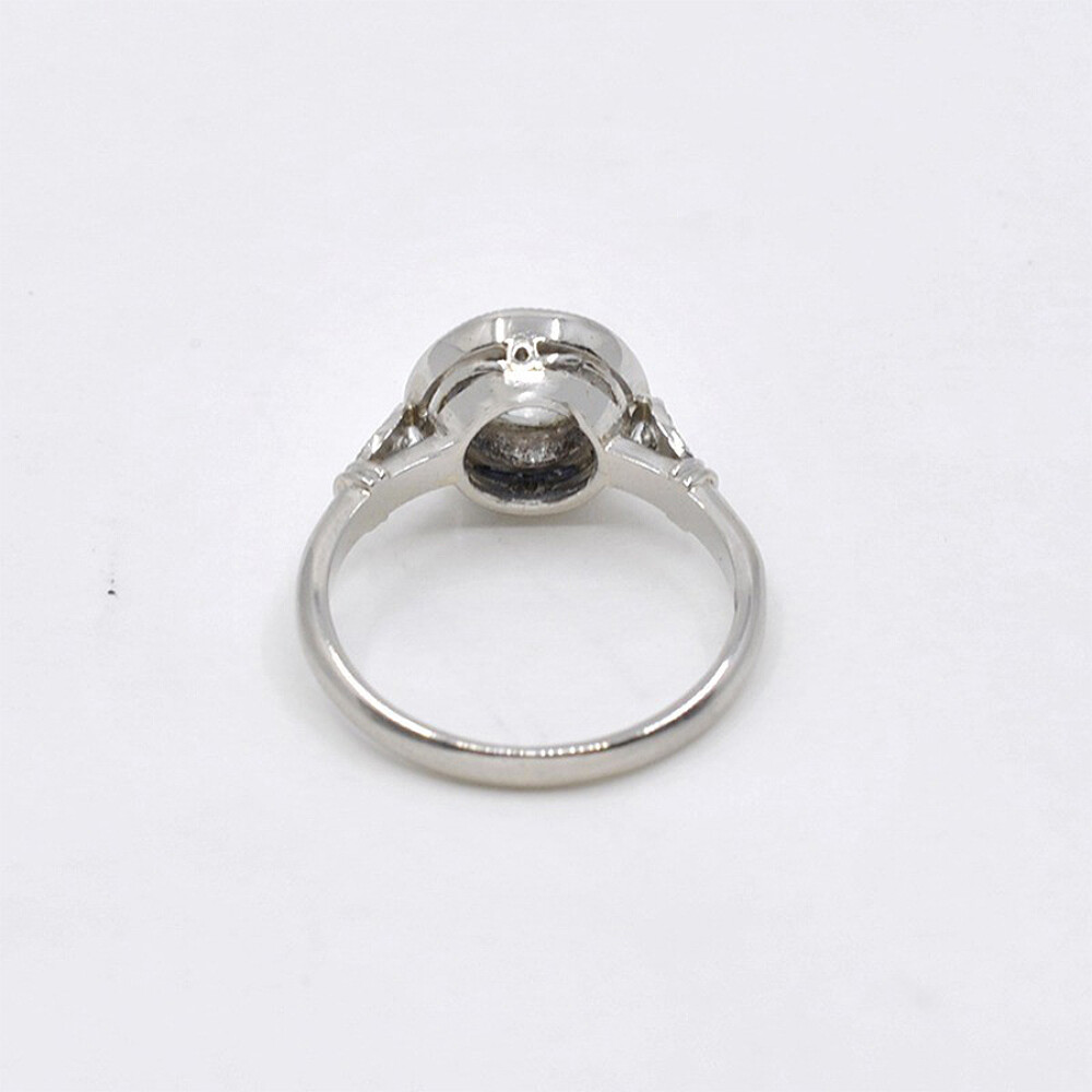 Anillo Platino, Brillantes Y Zafiros Sinteticos Anillo Platino, Brillantes Y Zafiros Sinteticos