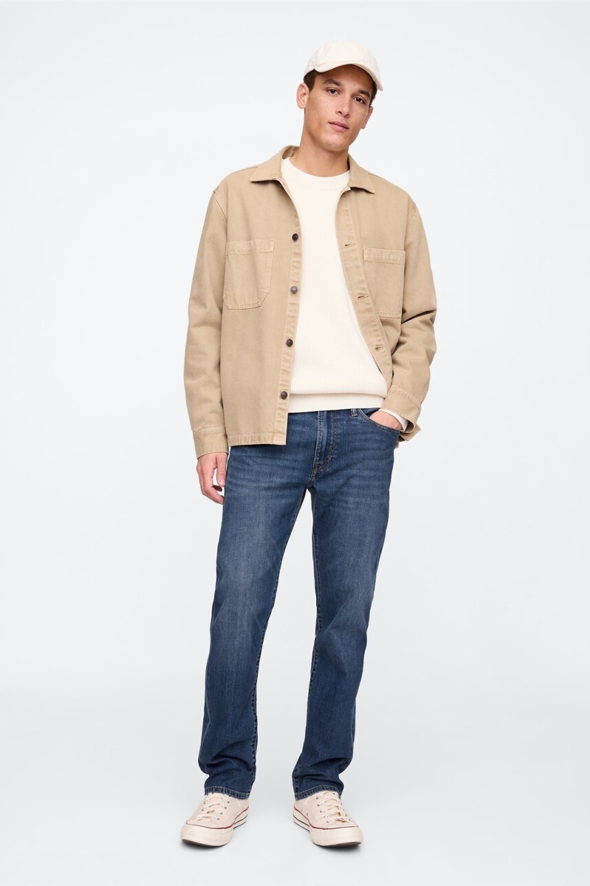 Jean Straight Hombre Medium Wash