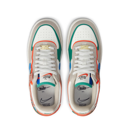 Nike Air Force 1 Shadow - White/Beige/Blue — Zooko