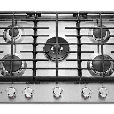 ESTUFA EMPOTRABLE KITCHEN-AID, 30"-76CM, 5 QUEMADORES, A GAS 001