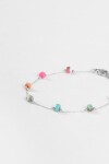Pulsera piedras acero plateado