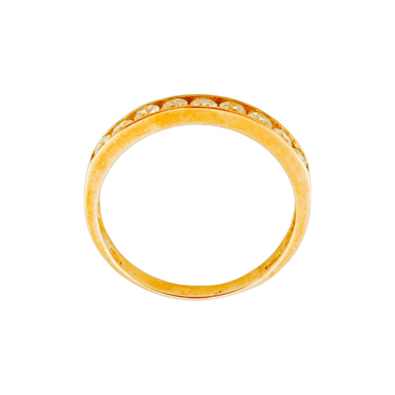 Anillo-Oro bajo-Piedra zirconia-AN8013 conpiedra