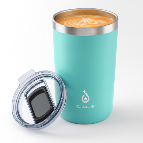 Vaso Térmico Acero Inoxidable Hermético 590ml Frio Calor Color Turquesa