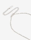 Cadena Corta con Dije Strass Collar Con Dije Cubic - Plateado