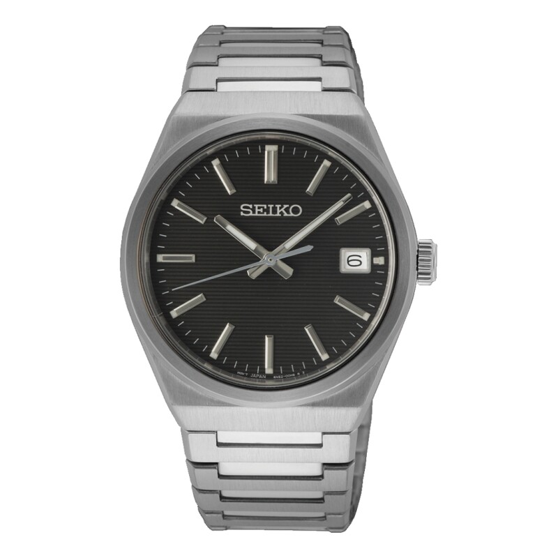 Reloj Seiko SUR557P1 para hombre con correa de acero Negro
