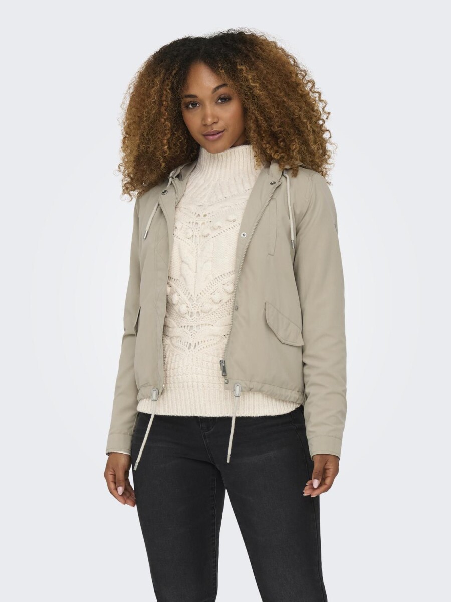 Chaqueta Sky Con Capucha - White Pepper 