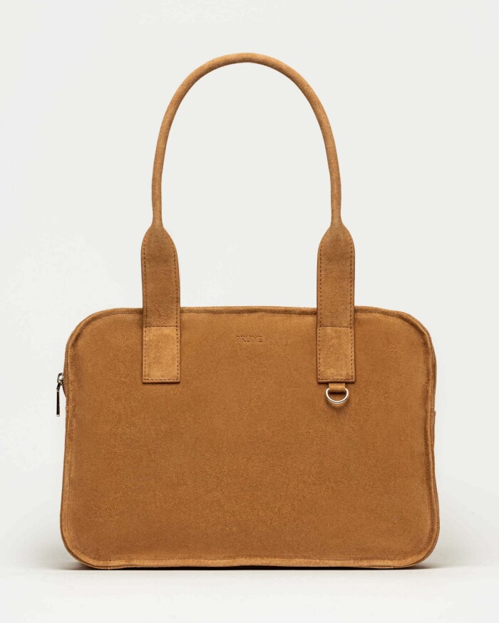 Bolso Capri en cuero gamuza Cuoio