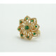 Anillo Moderno, Oro Amarillo 18K , Diamantes Y Esmeralda. Anillo Moderno, Oro Amarillo 18K , Diamantes Y Esmeralda.