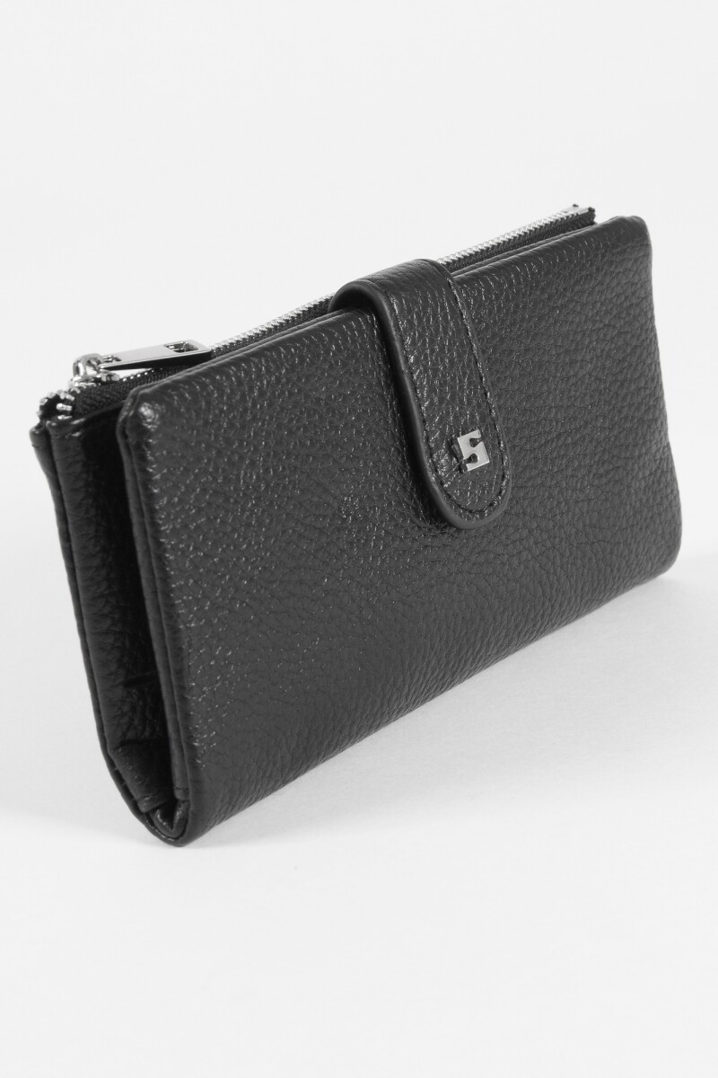 Billetera granulado negro