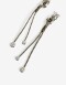 Aros Colgantes Largos Cordón Aros Colgantes Largos Cordon - Plateado Rodio