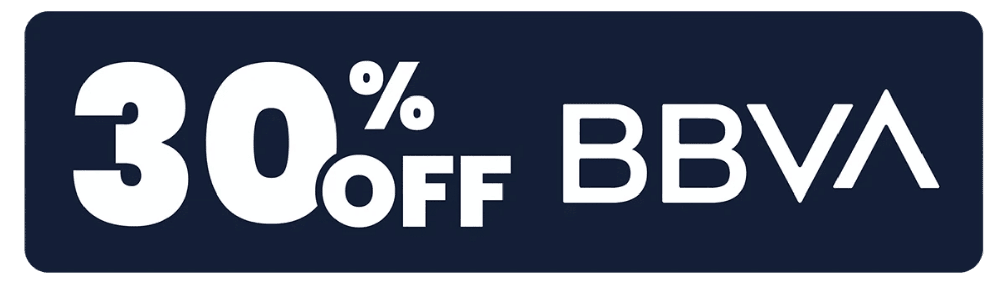 Descuento 30 % BBVA