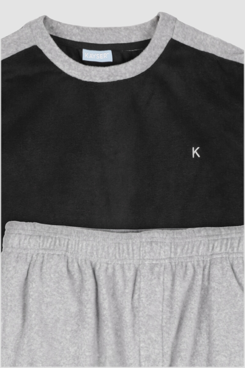 Pijama polar paco Gris