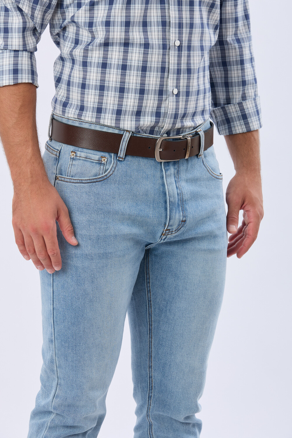 PANTALÓN DE JEAN SKINNY Celeste