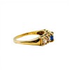 Anillo Vera-Oro Bajo-Piedra Zafiro y Zirconia-AN8131 conpiedra