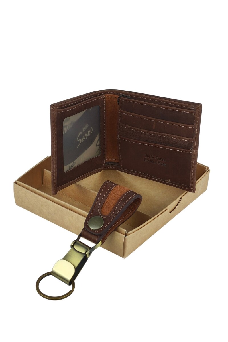 Set de billetra combinada y llavero oxido