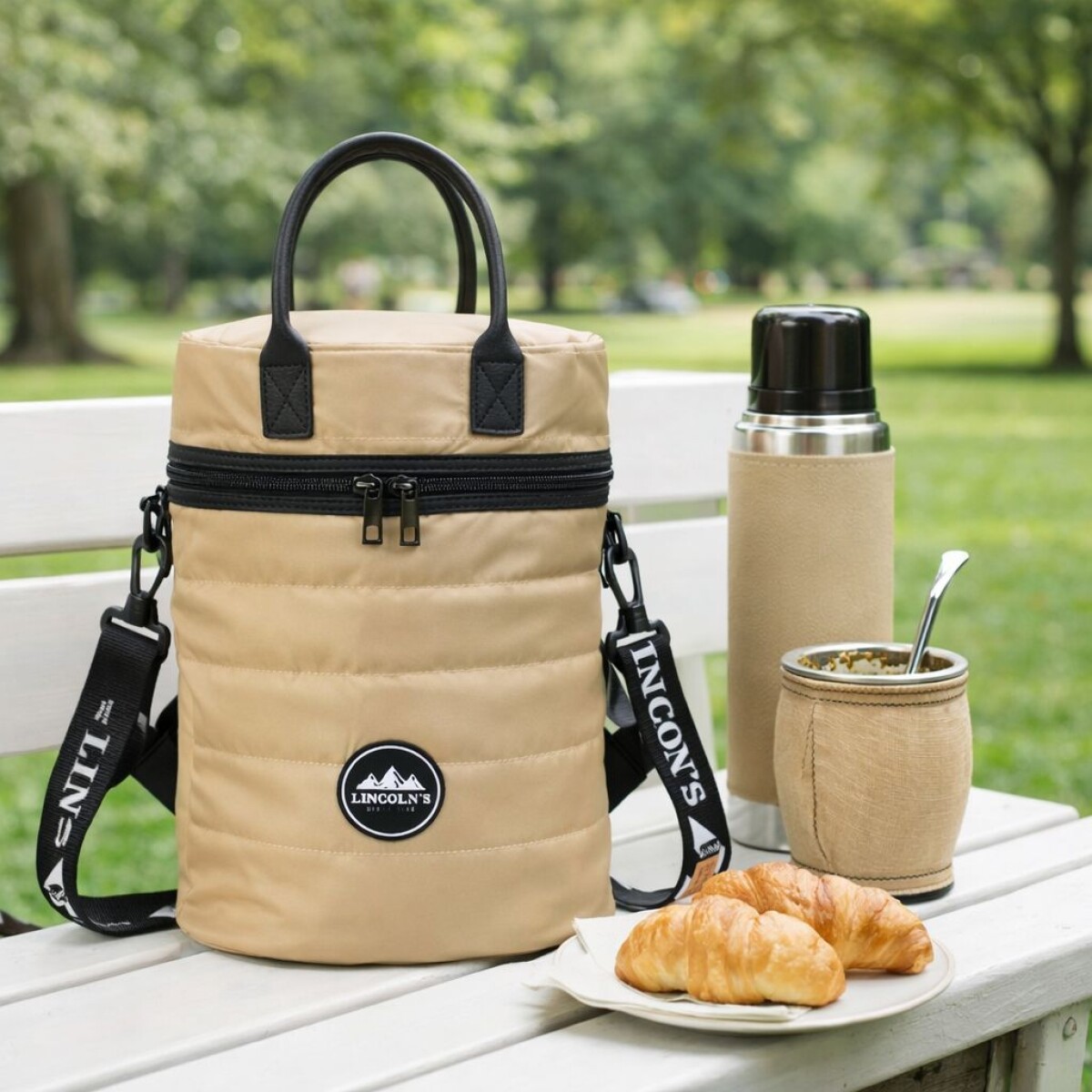 Mochila Matera con Correa Ajustable - Beige 