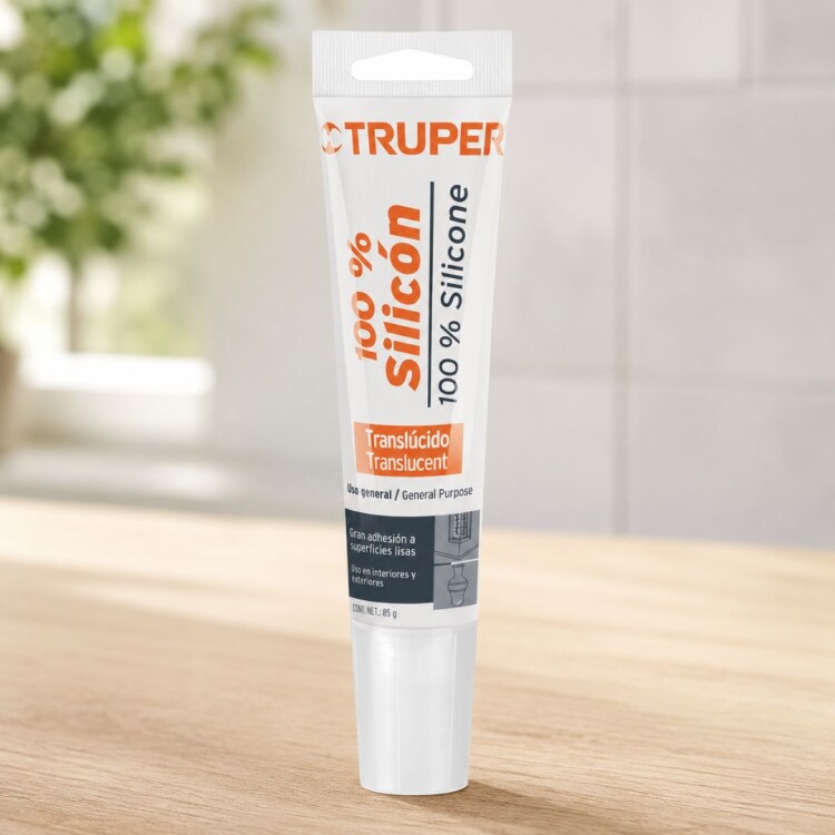 Silicona Sellador Acido Transparente 85g Truper Silicona Sellador Acido Transparente 85g Truper