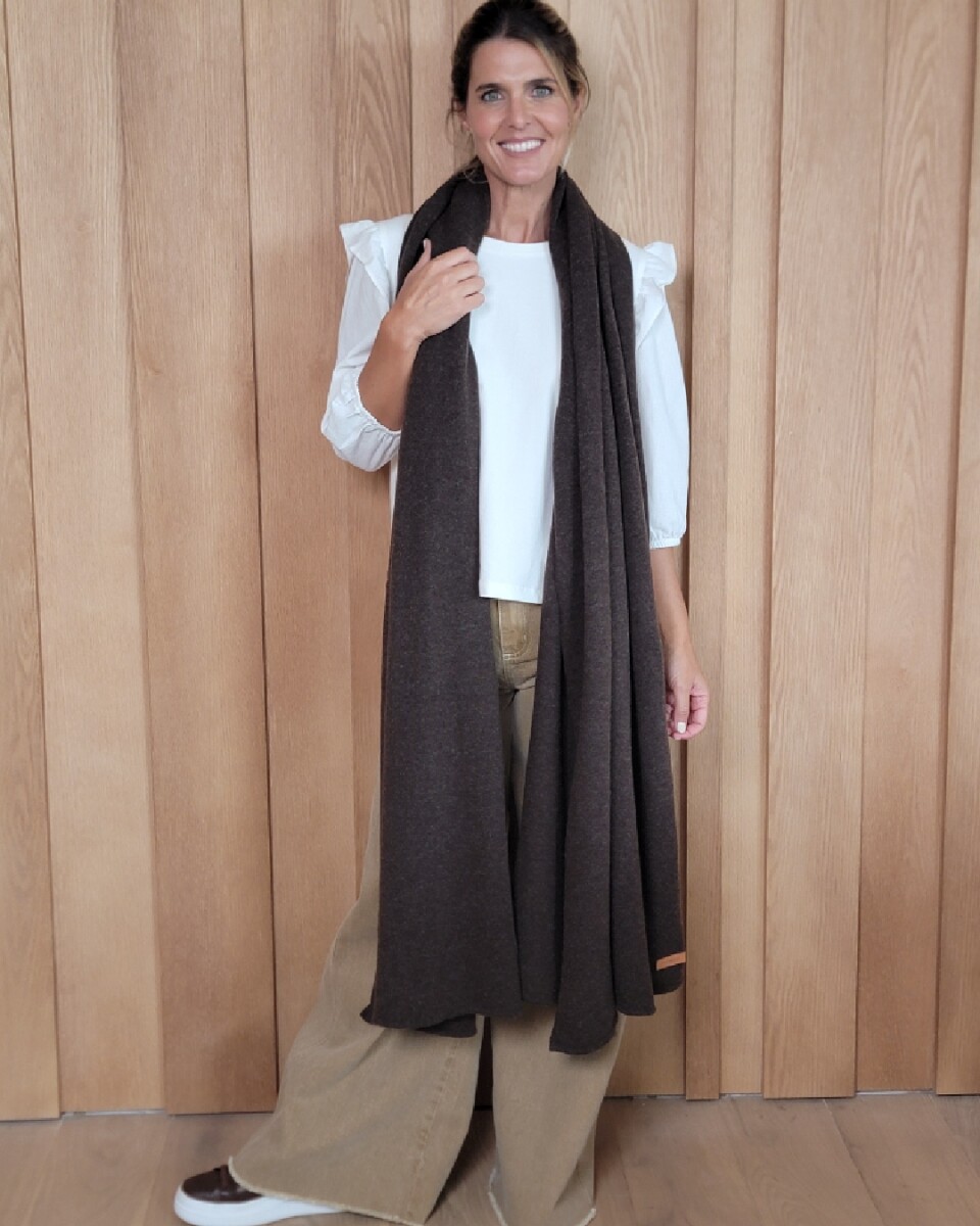 Bufandón Burdeos - Chocolate 