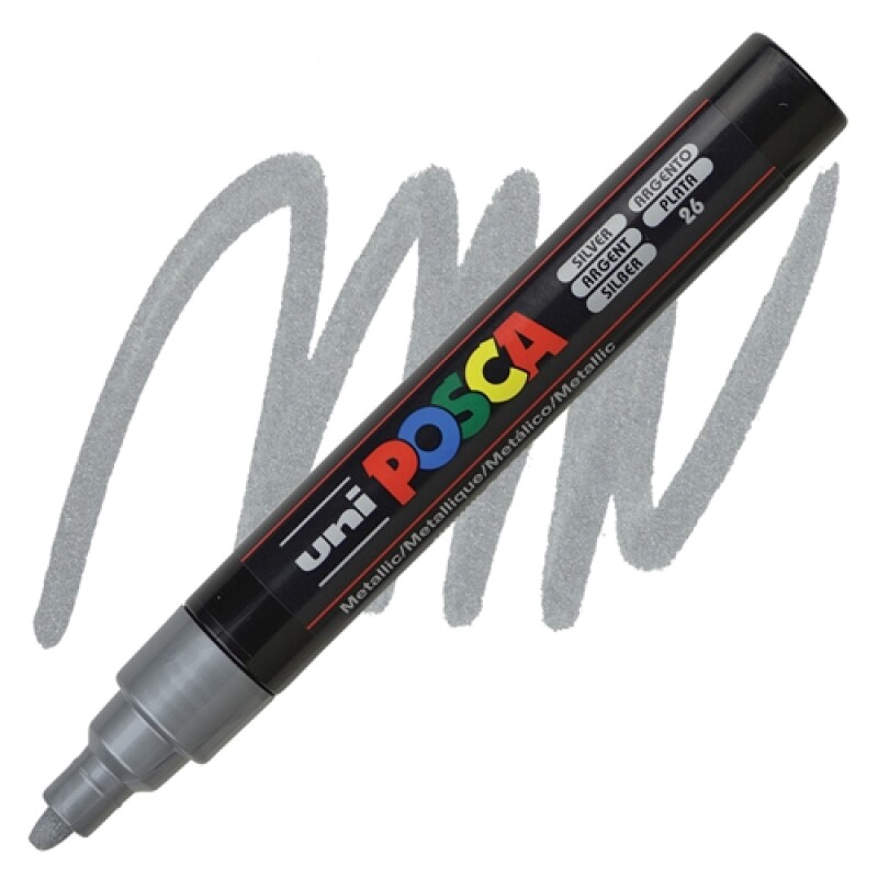 Marcador Uni Posca 2,5Mm Plateado #MARCADOR UNI POSCA 2,5MM PLATEADO