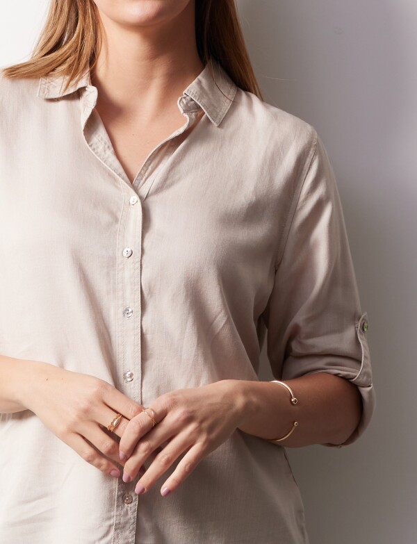 Camisa Tencel BEIGE