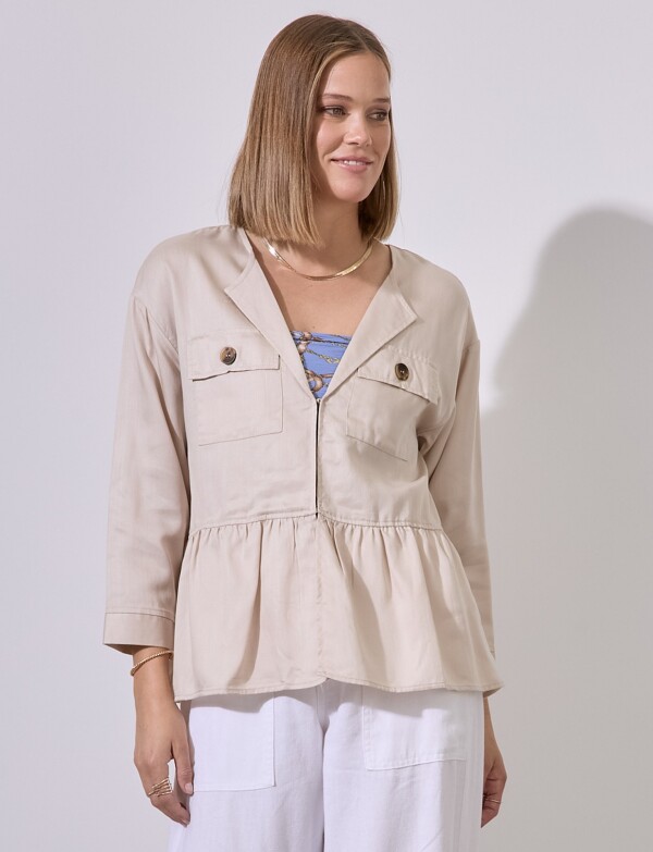 Chaqueta Tencel BEIGE