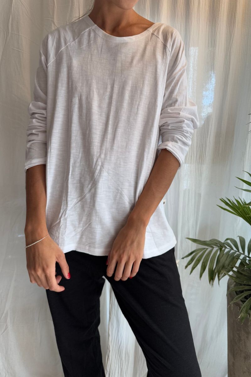 Camiseta clásica de bambú Blanca