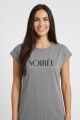 Vestido remeron estampado GRIS OSCURO