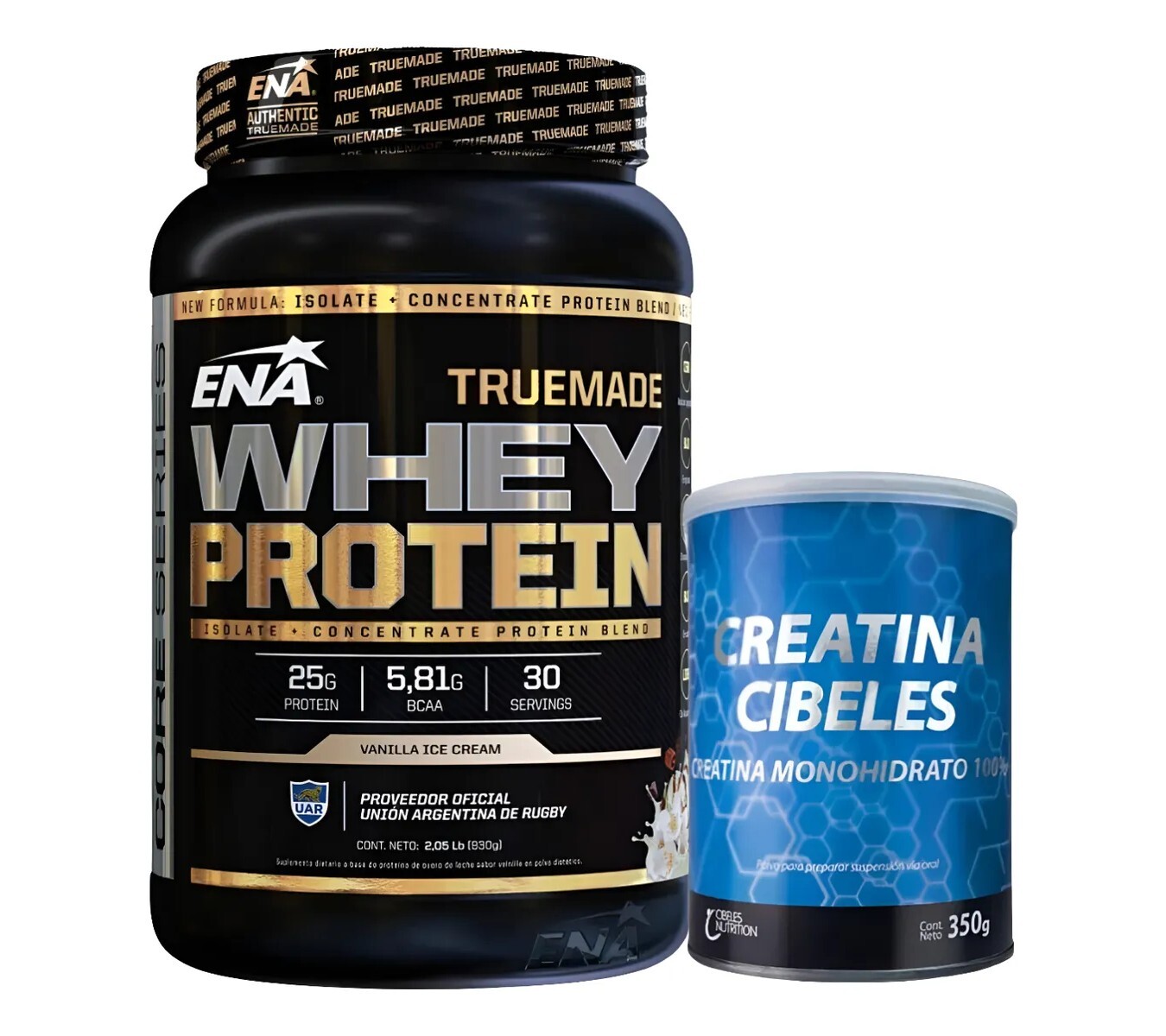Combo Whey Ena 2lb + Creatina Cibeles 350 - Vainilla