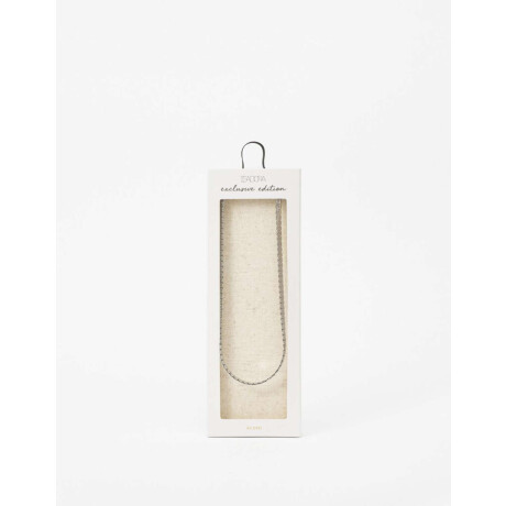 Collar Corto De Acero Plateado