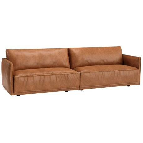 PUFF ROMEO CAMEL + SOFA ROMEO 3 CUERPOS