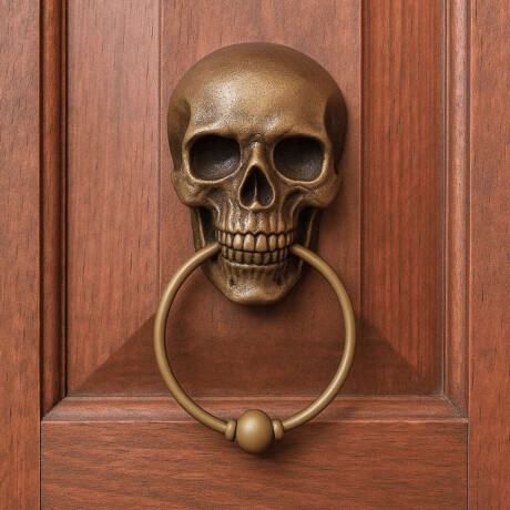 Colgante decorativo Halloween puerta con calavera Dorado