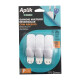 Gancho retangular x3 con adhesivo P BLANCO