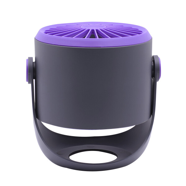 Ventilador Escritorio Recargable Batería 360 5 Velocidades Color Negro