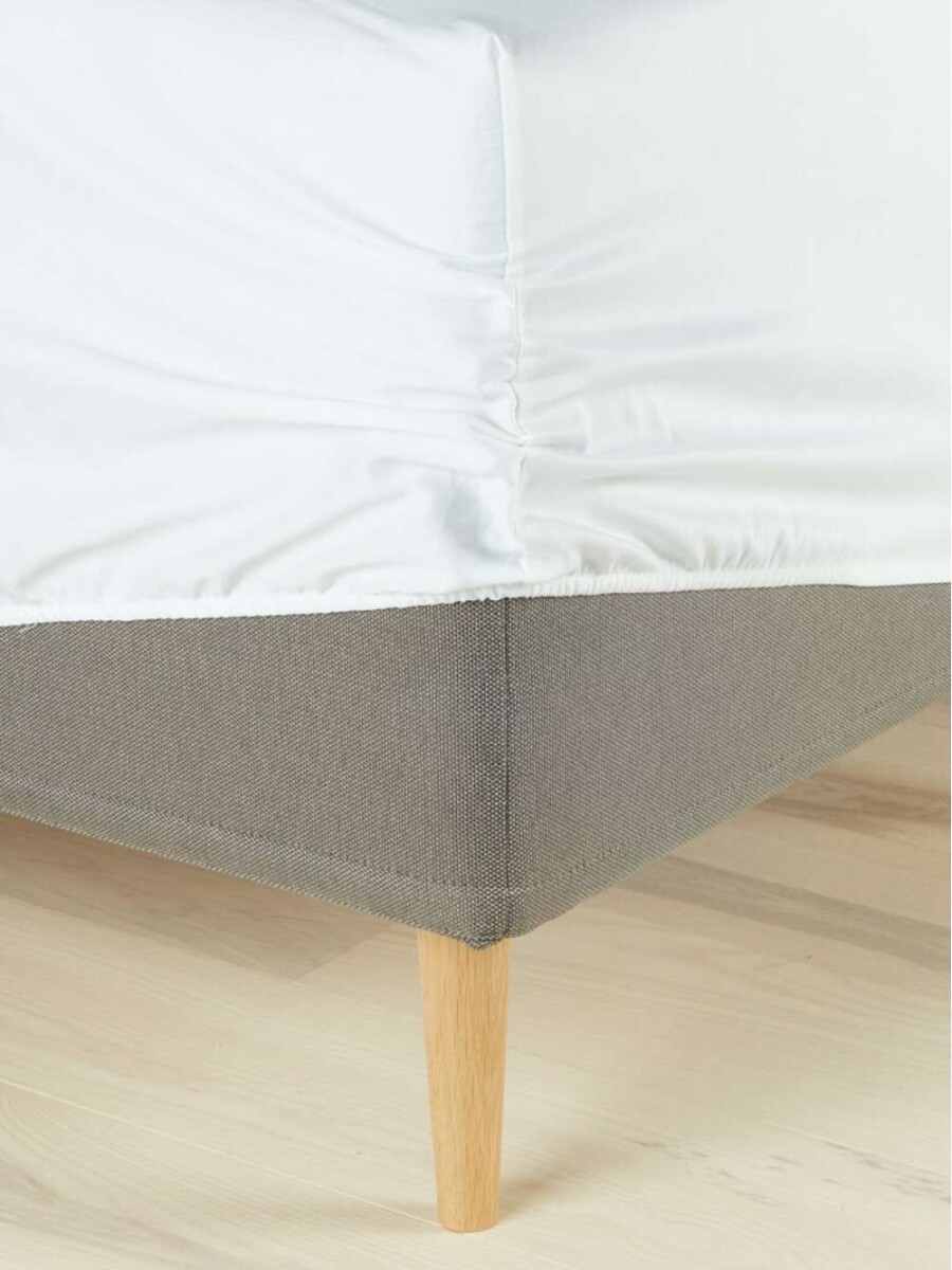 Sabana Bajera Saten Tine 140X200X35 - Blanco 