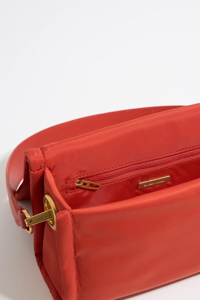 BOLSO SOLAPA MEDIANO NYLON Coral