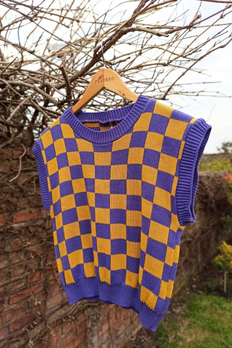 Chaleco Tatu Violeta y Amarillo