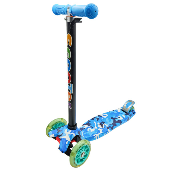 Monopatin Tripatin Scooter Luces Regulable Infantil Niños Variante Diseño Azul